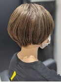 丸みショート×ナチュラルブラウン×セット楽チン