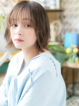 カバーヘア ブリス 志木南口駅前店(COVER HAIR bliss) 透け感バング小顔前下がり外ハネミディアムa志木20代30代40代