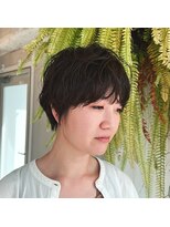アクセヘアー 町田(acce hair)&nbsp;パーマの残りを活かしたマッシュショートヘア