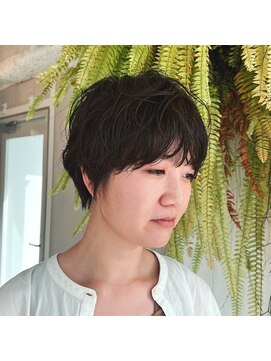 アクセヘアー 町田(acce hair) パーマの残りを活かしたマッシュショートヘア