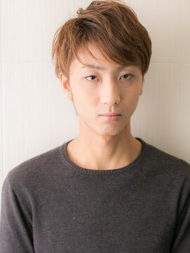 理容ハンサム 戸田公園店 長めバング×明るめカラー小顔おしゃれショートB戸田公園