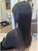 コアフィールフィス(COIFFURE fils)&nbsp;【見附　今町】インナーカラー　イヤリングカラー　パープル