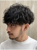 ソフトツイストスパイラルパーマ緩めツイスパ無造作刈り上げ