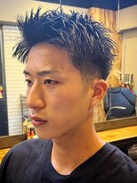 ビンゴ(BINGO)&nbsp;1148黒髪アッシュブラックツーブロック刈り上げ短髪ショート