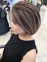 ネイロ バイ ジルブラン 葛西(NeiRo by JIL BLAN) ハイライト白髪ぼかしダブルカラーインナーカラーショートボブ