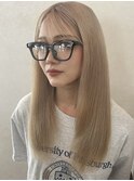 ホワイトミルクティー_ダブルカラー_ペールカラー_ハイトーン