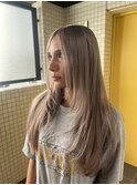 デザインカラーレイヤーウェットヘア夏のヘアアレンジオリーブ