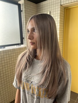 ティアム 渋谷店(Tiam shibuya) デザインカラーレイヤーウェットヘア夏のヘアアレンジオリーブ