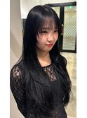 ○ 韓国風レイヤー マロンブラウン ロングウルフレイヤー