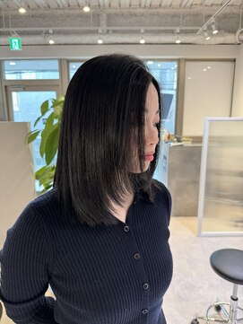 マルフェ 天王寺(marfe) 暗髪レイヤーカット艶髪美髪#透明感カラー/髪質改善