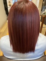 ミリール (Mireel)&nbsp;オレンジレッド/切りっぱなしミディ