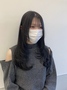 ゴウトゥデイシェアサロン 町田店(GO TODAY SHAiRE SALON) 韓国2wayレイヤー×ダークブルーグレー