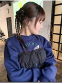 前髪ダウンパーマからのヘアアレンジ♪