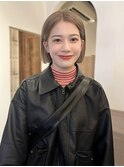 ショート ミニボブ ハイトーン ベージュカラー 10代20代