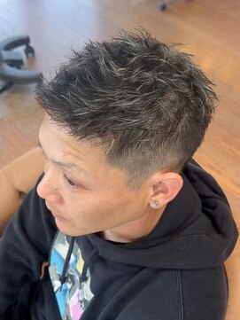 OX CREATION 深草 オックスクリエーション ホワイトメッシュ/ハイライト/メンズショート