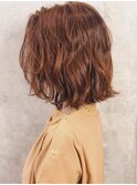 プツっとボブ×アプリコットオレンジ◎