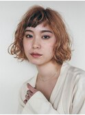 チェリーブラウン/ふんわりカール/Aラインボブ/ショコラアッシュ