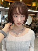 くびれヘア マッシュボブ 顔まわりレイヤー