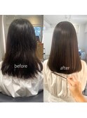 髪質改善/縮毛矯正乾かしただけできまる髪質改善ストレート