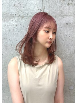 モク 立川(moc) 韓国風レイヤーカットブリーチダブルカラー前髪