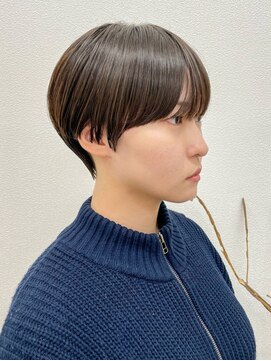 20代30代40代前下がり耳掛けショートボブ丸みショート◎