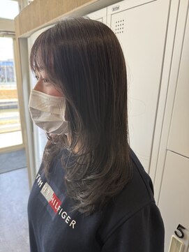 ラーム 宇部高校前店(rame) レイヤースタイル、オリーブカラー、髪質改善