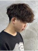 MEN’S HAIR/シャドウパーマ/刈り上げセンターパート/群馬高崎