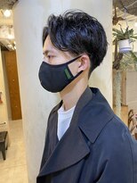 ナチュラルニュアンスパーマ　センターパート