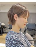 大人可愛い20代30代40代前下がりショートボブ【GRAFF銀座】