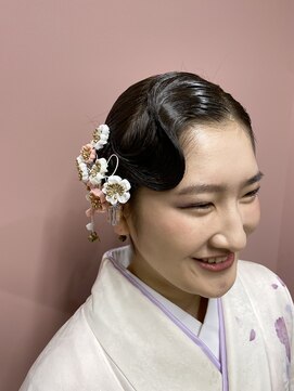 カームバイリコ 学芸大学(calm by liko) 成人式着付け*ヘアセット/フィンガーウェーブ/黒髪まとめ髪