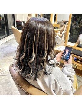 フツーロ 栄(FUTURO) プルエクステ　メッシュスタイル　ハイライト