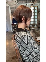 髪質改善と縮毛矯正の専門店 サンティエ(scintiller)&nbsp;大人綺麗な小顔襟足スッキリショートボブ　30代40代50代鹿児島