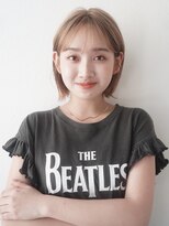 ◎くびれヘア似合わせ小顔カット外ハネレイヤーボブ大人ブリーチ