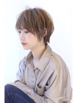 オーロ 緑地公園店(ORO)&nbsp;ローライトアッシュブラウン大人かわいい小顔ワンサイドショート