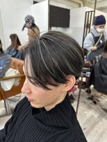 小顔ヘア マッシュヘアハイライトカラー◎アッシュカラー
