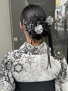 ゼスト 三鷹店(ZEST) フェミニンロングウェーブミディアム着物ヘア成人式卒業式/三鷹