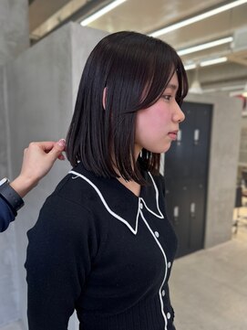 テトヘアー(teto hair) 切りっぱなしボブ、後れ毛カット、顔周り