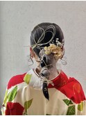 【ポニーテール】成人式/卒業式/結婚式/ヘアセット/アレンジ