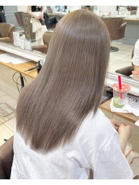 ヒビヲ(HIBIO) ダブルカラーミルクティーベージュペールピンクベージュレイヤー