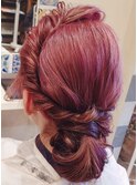 ボリューム立体感アップセット結婚式 お呼ばれヘア二次会ドレス