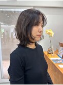 ダークオリーブグレージュ髪質改善水素トリートメントレイヤー