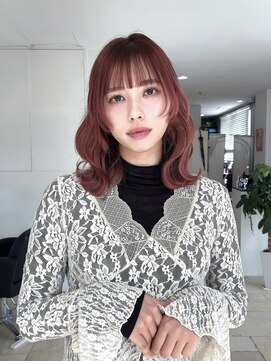 エスアンドケー 下通店(S&K) ワインレッド/顔まわりlayer/wave