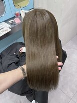 ノー バイ イオエ 西梅田(no. by ioe)&nbsp;ブリーチなしカラー/髪質改善/ミルクティーベージュ/小顔ヘア