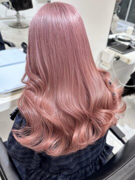 ランテルディ 渋谷(LANTERDIT) 【LANTERDIT Risa】ケアブリーチ ピンクベージュ 前髪/Risa