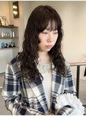 パーマ×オリーブベージュ