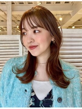 リコバイアフロート(riko by afloat) レイヤーカット/くびれヘア/オリーブベージュ