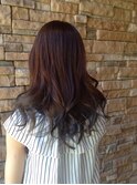 華やかランダム巻き☆暗めアッシュのグラデーションカラー