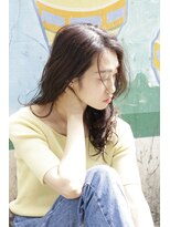 ヘアサロンエム 大宮東口(HAIR SALON M)&nbsp;【Ｍ／SUMMER】パーマで見せる大人可愛い暗髪ブルージュセミディ