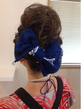 ヘアーアンドビューティー ルーツ(hair&beauty #roots) 手ぬぐい編み込みヘア