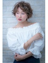 ヘアーアートシフォン 川口東口店(hair art chiffon)&nbsp;ジグザグバング＆３Dカラーのモードなノットヘアミニマムボブ
